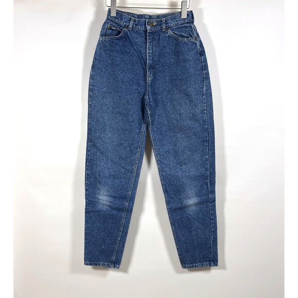 Lee Denim - Vintage Lee Tapered Leg Mom Jeans 80s 90s Medium Wash - Size 25